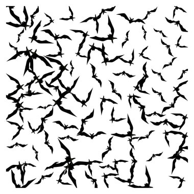 Uçan yarasalarla cadılar bayramı arkaplanı. Cadılar Bayramı parti kartı arkaplan şablonu. 