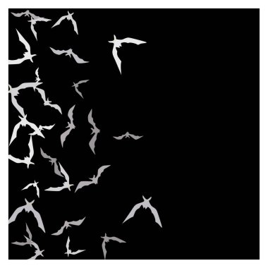 Uçan yarasalarla cadılar bayramı arkaplanı. Cadılar Bayramı parti kartı arkaplan şablonu. 