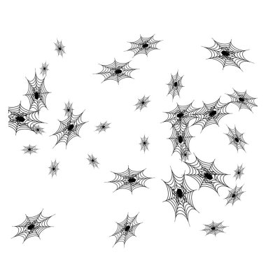 Örümceklerle cadılar bayramı arkaplanı. Cadılar Bayramı parti kartı arkaplan şablonu. 