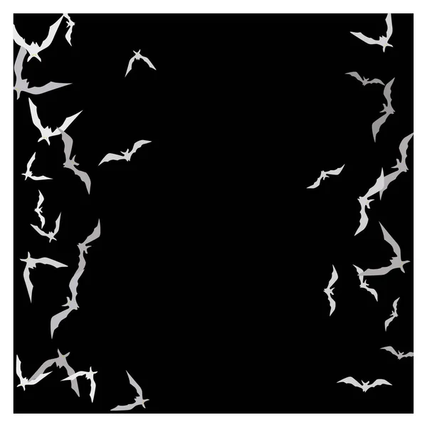 背景与飞行蝙蝠之间的距离 政党卡背景模板之间的哈洛 — 图库矢量图片