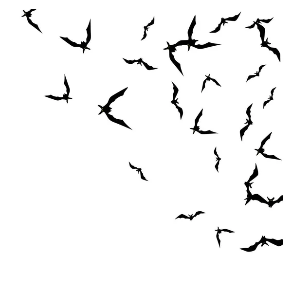 飛行コウモリとハロウィーンの背景 ハロウィンパーティーカードの背景テンプレート — ストックベクタ