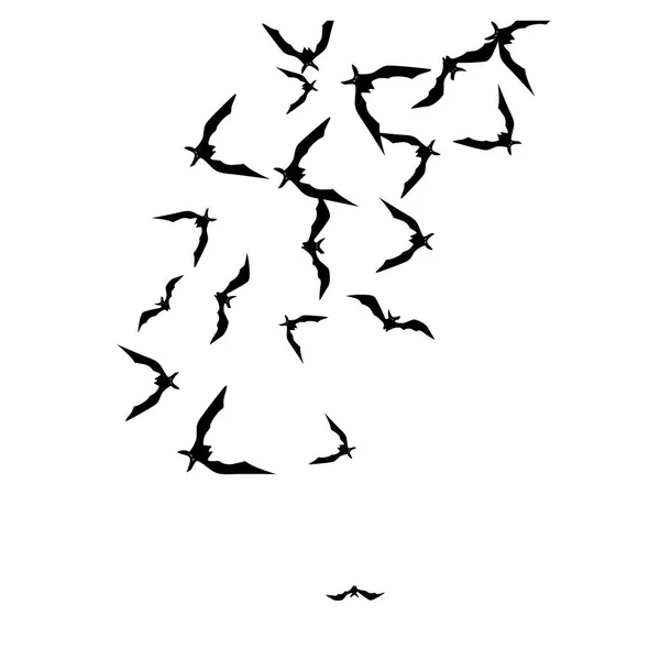 Haloween Sfondo Con Pipistrelli Volanti Haloween Partito Carta Sfondo Modello — Vettoriale Stock