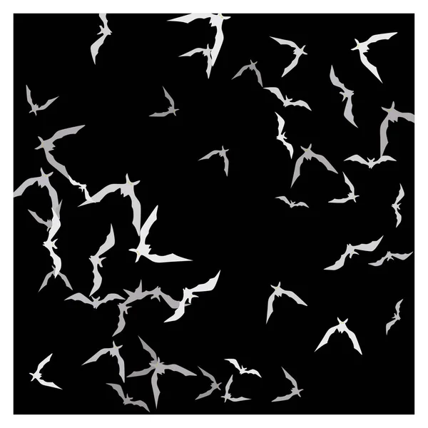 背景与飞行蝙蝠之间的距离 政党卡背景模板之间的哈洛 — 图库矢量图片