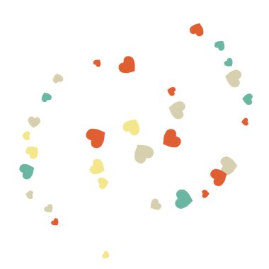 Kalplerin Arkaplanı. Aşk tarzı. Konfeti dokusu. Romantik baskı.