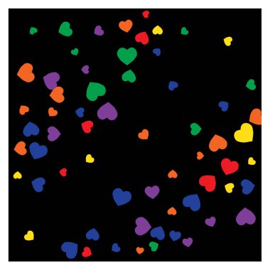 Kalplerin Arkaplanı. Aşk tarzı. Konfeti dokusu. Romantik baskı.