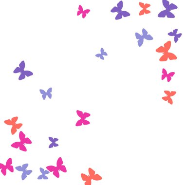 Renkli Kelebeklerle Yaz Arkaplanı. Güzel Kelebek Siluetleriyle Basit Kadınsı Desen