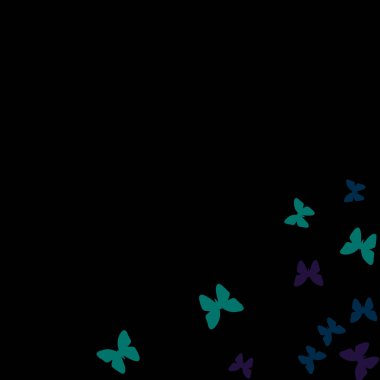 Renkli Kelebeklerle Yaz Arkaplanı. Güzel Kelebek Siluetleriyle Basit Kadınsı Desen