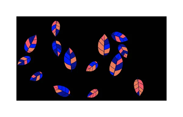 Симпатичный Узор Листьями Поздравительной Открытки Плаката Векторный Фон Весеннего Летнего — стоковый вектор