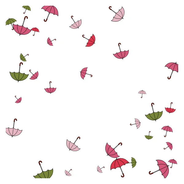 Joli Fond Été Avec Des Parasols Parapluies Dans Style Cartoon — Image vectorielle