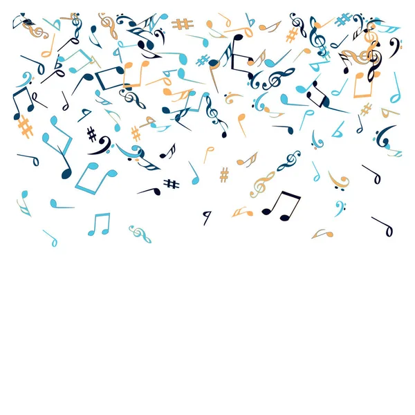 Музичні Знаки Сучасний Фон Нотатками Мінімалістичний Простий Фон — стоковий вектор