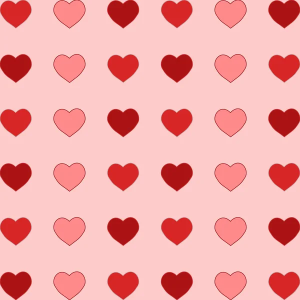 Corazones Fondo Estilo Amor Textura Perfecta Impresión Romántica — Vector de stock