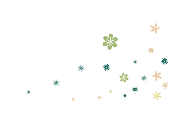 Симпатичная Цветочная Повязка Простыми Маленькими Фломастерами Поздравительной Открытки Плаката Наивные — стоковый вектор