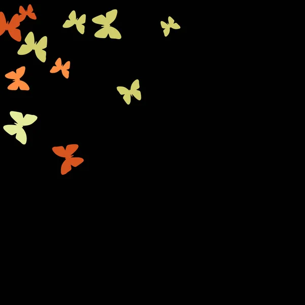 Літній Фон Барвистими Метеликами Trendy Decoration Beautiful Butterfly Silhouettes Векторне — стоковий вектор