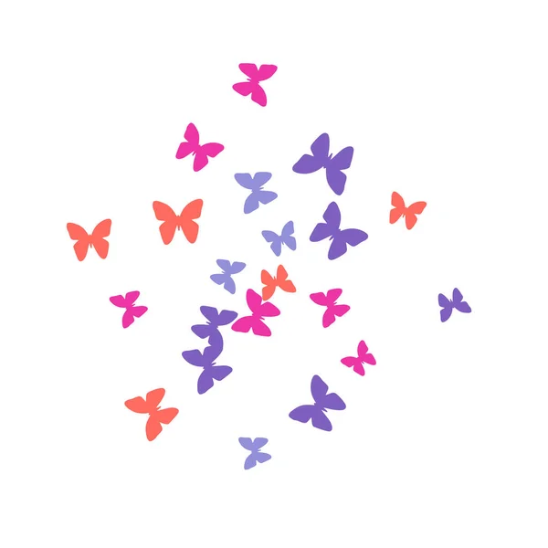 여름의 배경에는 나비들이 아름다운 실루엣으로 유행을 장식하고 반사기로 배경을 바꾸다 — 스톡 벡터