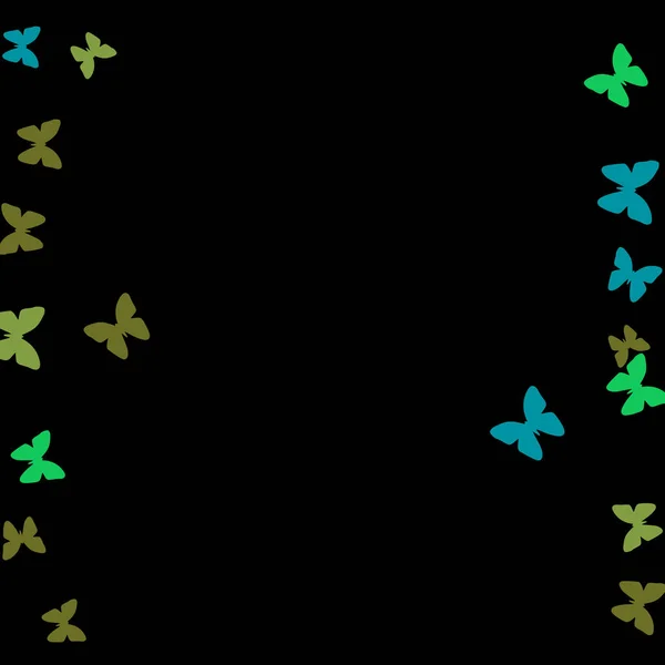 Летний Фон Красочными Бабочками Простой Женский Узор Красивыми Силуэтами Бабочки — стоковый вектор