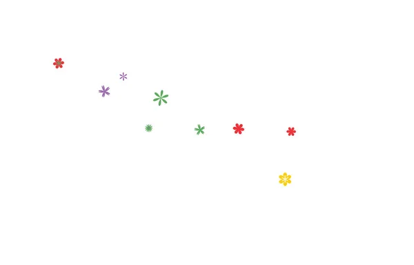 Aranyos Virágmintás Egyszerű Kis Virágok Üdvözlő Kártya Vagy Poszter Naív — Stock Vector