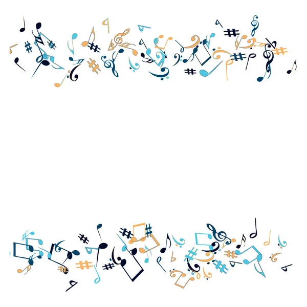 Musical Signs Modern Background Notes Minimalistic Simple Background — Stock Vector