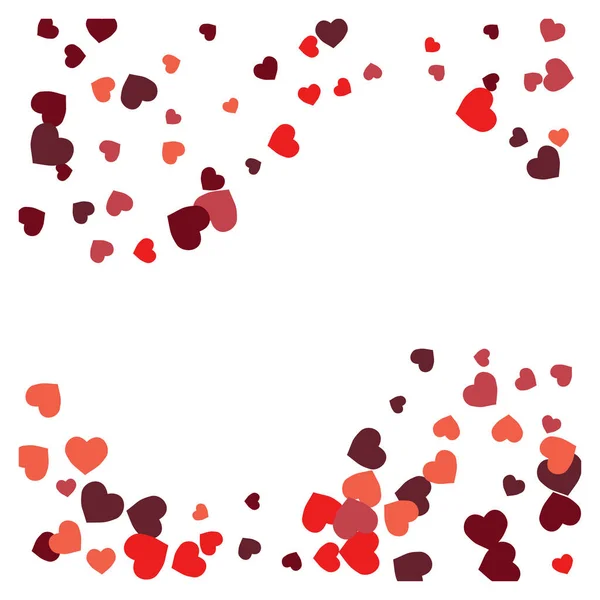 Coeurs Contexte Style Amour Texture Confettis — Image vectorielle