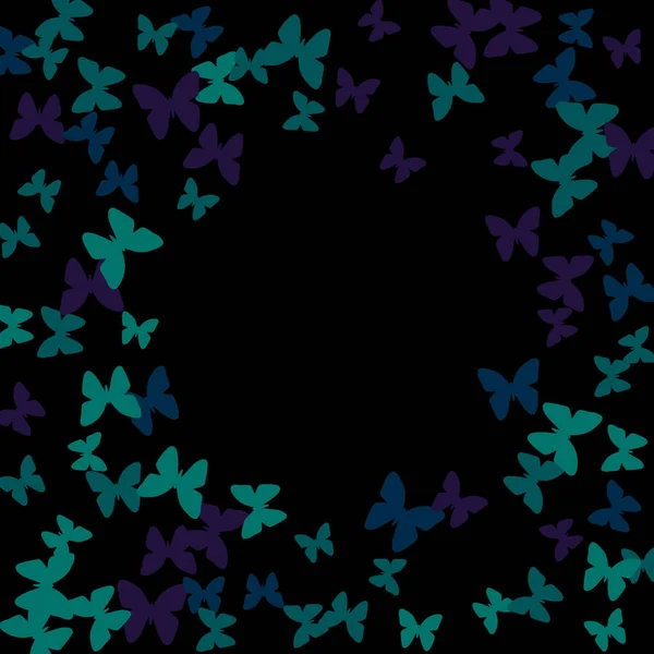 Zomer Achtergrond Met Kleurrijke Vlinders Eenvoudig Vrouwelijk Patroon Met Mooie — Stockvector