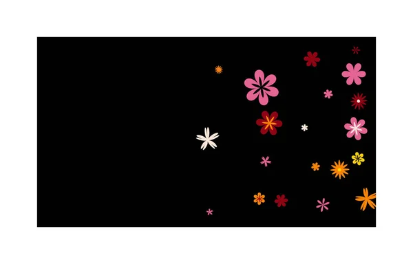 Lindo Patrón Floral Con Flores Pequeñas Simples Para Tarjeta Felicitación — Archivo Imágenes Vectoriales