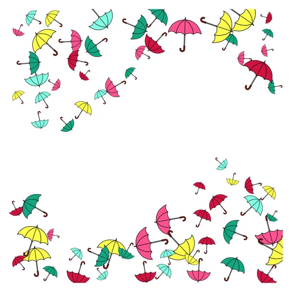 Latar Belakang Musim Panas Yang Indah Dengan Payung Umbrellas Dalam - Stok Vektor