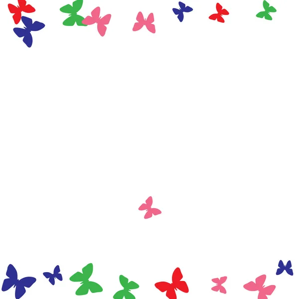 Fondo Verano Con Mariposas Coloridas Patrón Femenino Simple Para Tarjeta — Vector de stock