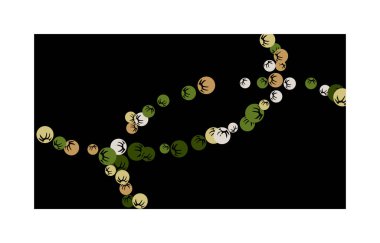 Tebrik kartı ya da poster için sade çilekli narin çiçek deseni. İlkel Böğürtlen Saf Daisy. 