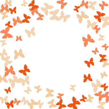 Renkli Kelebeklerle Yaz Arkaplanı. Güzel Kelebek Siluetleriyle Basit Kadınsı Desen