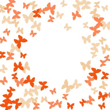 Renkli Kelebeklerle Yaz Arkaplanı. Güzel Kelebek Siluetleriyle Basit Kadınsı Desen