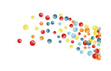 Tebrik kartı ya da Poster için Basit Böğürtlenli Güzel Çiçek Deseni. İlkel Böğürtlen Saf Daisy. 