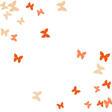 Renkli Kelebeklerle Yaz Arkaplanı. Güzel Kelebek Siluetleriyle Basit Kadınsı Desen