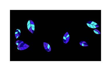 Tebrik kartı ya da poster için yaprakları olan güzel bir desen. Bahar veya yaz tasarımı için vektör arkaplanı.