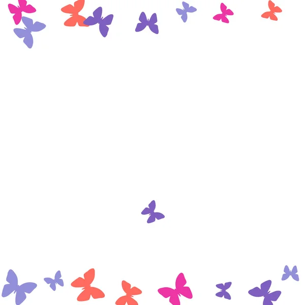 Nyári Háttér Színes Pillangók Egyszerű Női Minta Gyönyörű Pillangó Sziluettekkel — Stock Vector