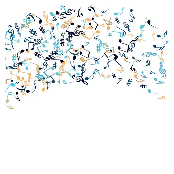 Musical Signs Modern Background Notes Minimalistic Simple Background — Stock Vector