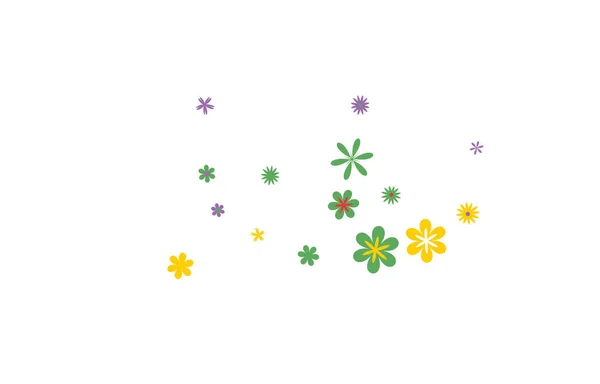 Padrão Floral Bonito Com Flores Pequenas Simples Para Cartão Saudação — Vetor de Stock