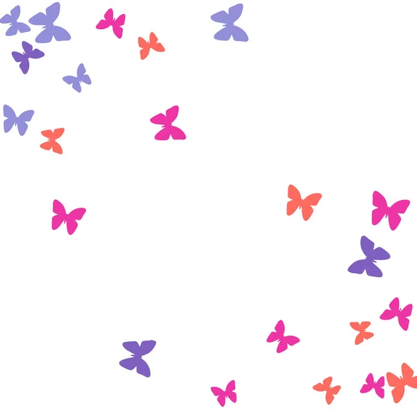 Summer Background Colorful Butterflies Simple Feminine Pattern Beautiful Butterfly Silhouettes — Stock Vector