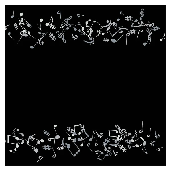 Tanda Tanda Musik Latar Belakang Modern Dengan Catatan Latar Belakang - Stok Vektor