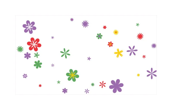 Feminines Blumenmuster Mit Einfachen Kleinen Blumen Für Grußkarte Oder Poster — Stockvektor
