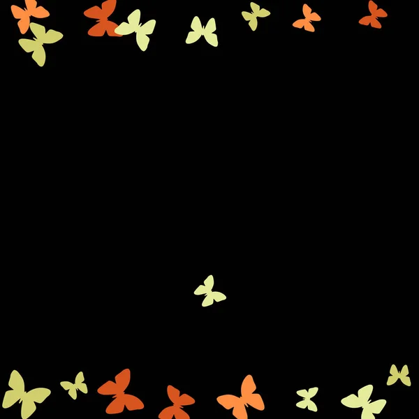 有彩色蝴蝶的夏天背景 时尚的装饰与美丽的蝴蝶轮廓 有蛾的病媒背景 — 图库矢量图片