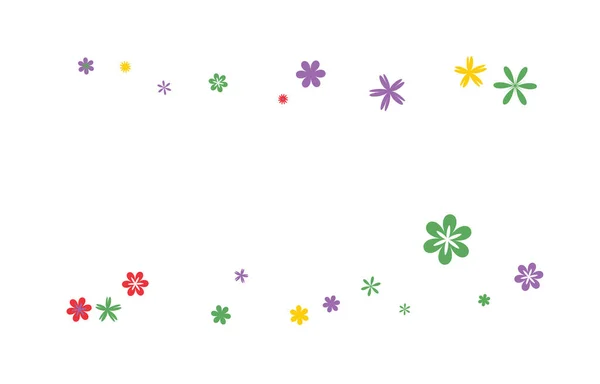 Lindo Patrón Floral Con Flores Pequeñas Simples Para Tarjeta Felicitación — Archivo Imágenes Vectoriales