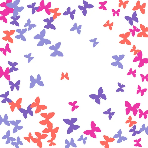 Summer Background Colorful Butterflies Trendy Decoration Beautiful Butterfly Silhouettes Vector — Stock Vector