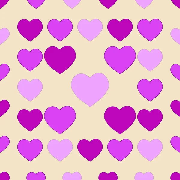 Corazones Fondo Estilo Amor Textura Perfecta Impresión Romántica — Vector de stock