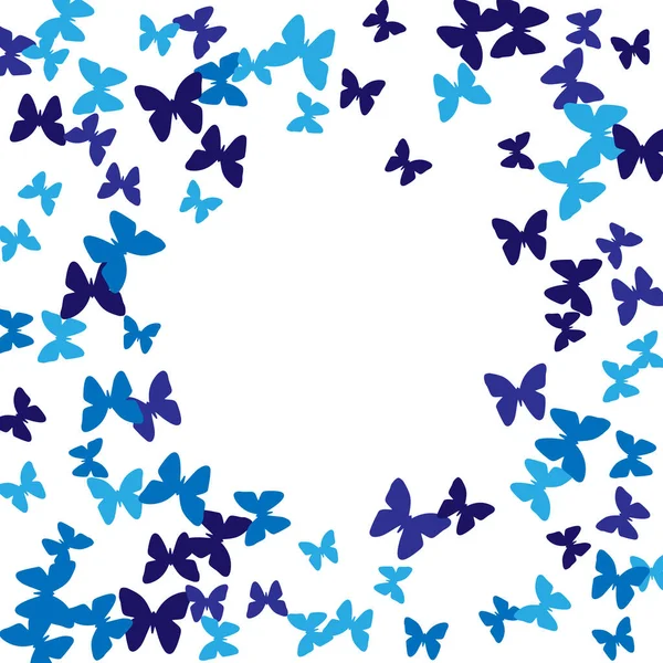 有彩色蝴蝶的夏天背景 美丽蝴蝶剪影的时尚装饰 — 图库矢量图片