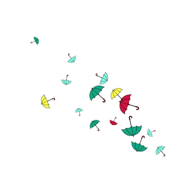 Красивый Летний Фон Зонтиками Умбреллы Свободном Стиле — стоковый вектор