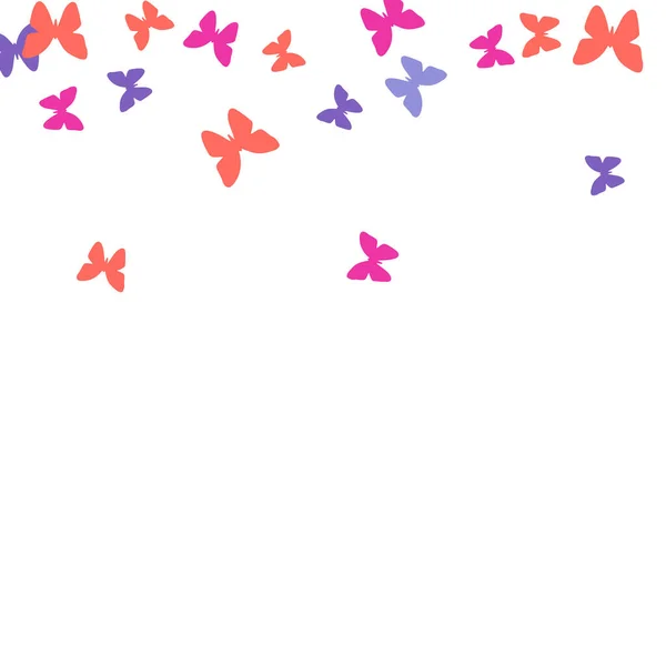 Fond Été Avec Des Papillons Colorés Modèle Féminin Simple Pour — Image vectorielle
