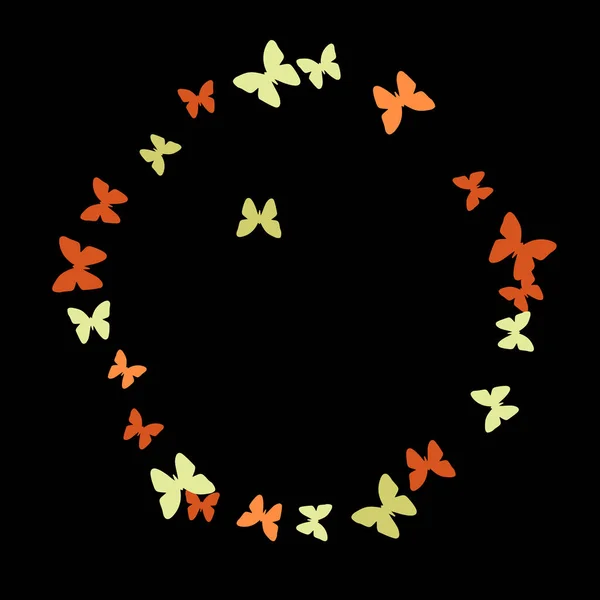 Fond Été Avec Des Papillons Colorés Décoration Tendance Avec Belles — Image vectorielle
