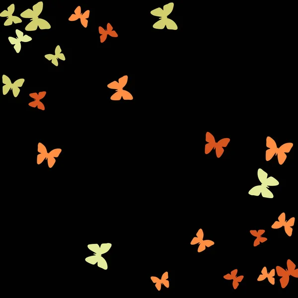 カラフルな蝶と夏の背景 カード 招待状 印刷のためのシンプルな女性のパターン 美しい蝶シルエットとトレンディな装飾 母のベクトル背景 — ストックベクタ
