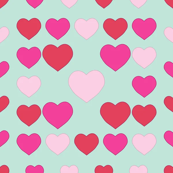 Corazones Fondo Estilo Amor Textura Perfecta Impresión Romántica — Vector de stock