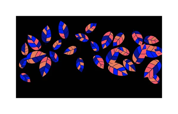 Hübsches Muster Mit Blättern Für Grußkarten Oder Poster Vektor Hintergrund — Stockvektor