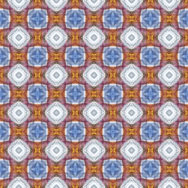 Płytka Akwarelowa Płynny Wzór Mozaikowe Tło Odcisk Geometryczny Przeszłość Shibori — Zdjęcie stockowe